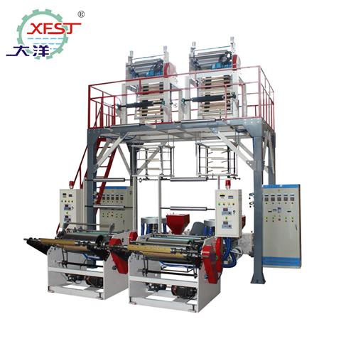 ABA三層共擠薄膜吹膜機(jī)組（雙旋轉(zhuǎn)模頭、雙剖雙收）